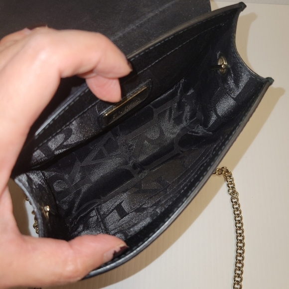 Furla mini metropolis bag purse  gold chain strap black leather - Picture 11 of 12